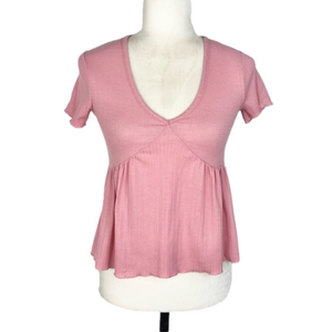 Brit & Bri pink babydoll top